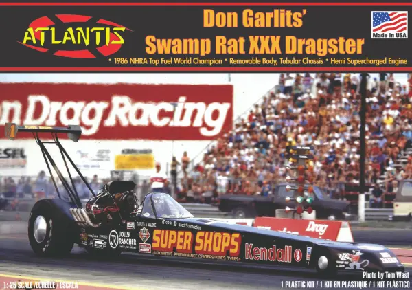 Atlantis Models Don Garlits Swamp Rat XXX Rear Engine Dragster 1/25 — image 3 of 5