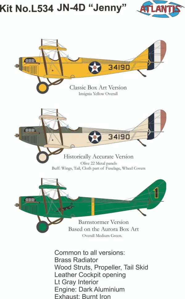 Atlantis Models 1:48 Curtiss Jenny JN-4 Airplane — image 4 of 5