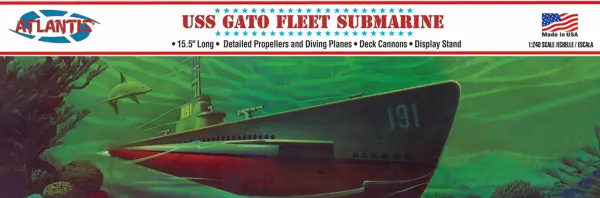 Atlantis Models 1:240 WWII Gato Class Fleet Submarine — image 2 of 4