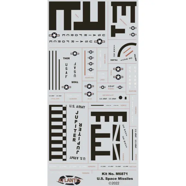 Atlantis Models 1:128 U.S. Space Missiles 36 Missiles — image 3 of 3