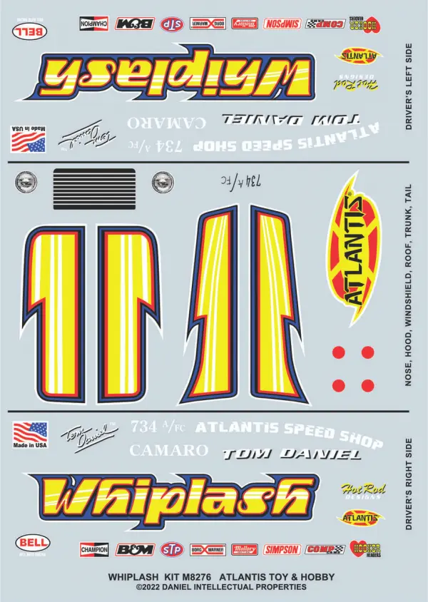 Atlantis Models 1:32 Snap Tom Daniel Whiplash Camaro Funny Car — image 4 of 5