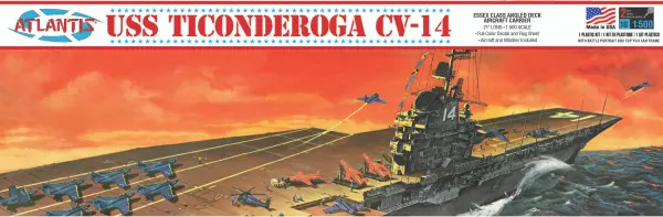 Atlantis Models 1:500 USS Ticonderoga Carrier CV14 Angled Deck Carrier — image 4 of 5