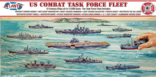 Atlantis Models 1:900 US Navy Task Force Set 12 Different Ships — image 2 of 2