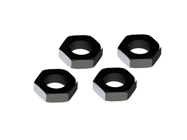 ARAC9763 ARRMA Wheel Nut Aluminium 17mm Black (4)