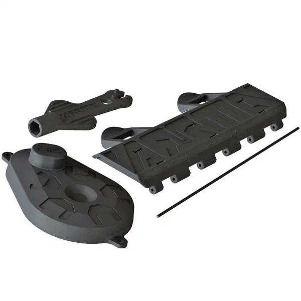 ARAC9352 Arrma Battery Door, Gear Cover + Shock Tool