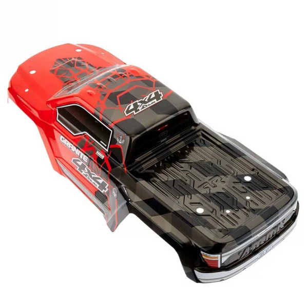 ARAC3336 Arrma Body Painted Decal Trim Red Granite 4X4 Mega