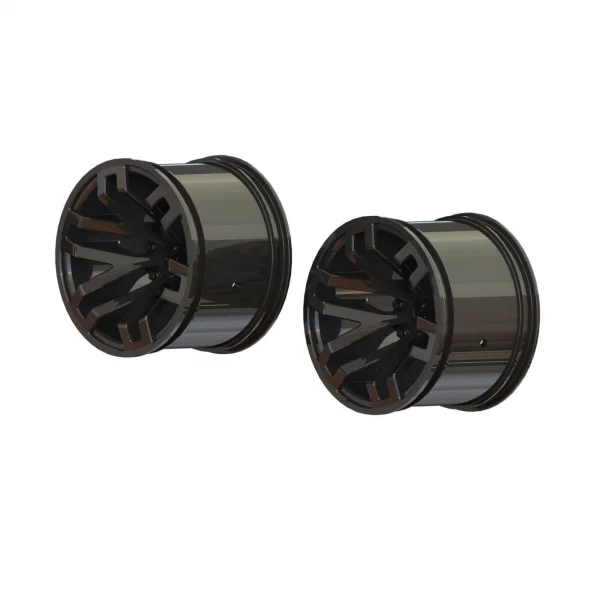 ARA510099 MT 2.8 Wheel 14mm Hex Black Chrome (2)