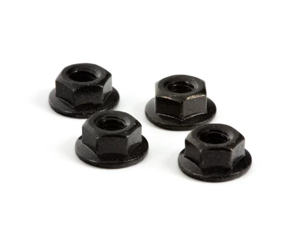 ARAC9750 Arrma Serrated Wheel Nut M4 (Black) (4Pcs)