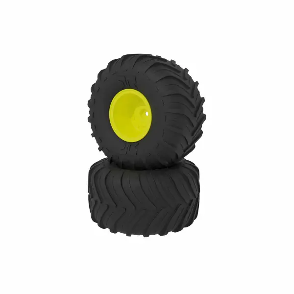 dBoots Chevron MT Tire Set - Glued - Yellow &mdash; image 2 of 2