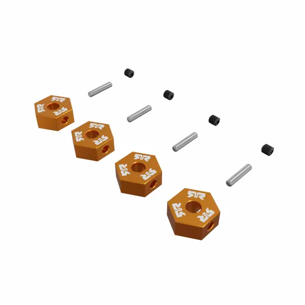 12mm Wheel Hex set (Metal) 4pcs- Orange
