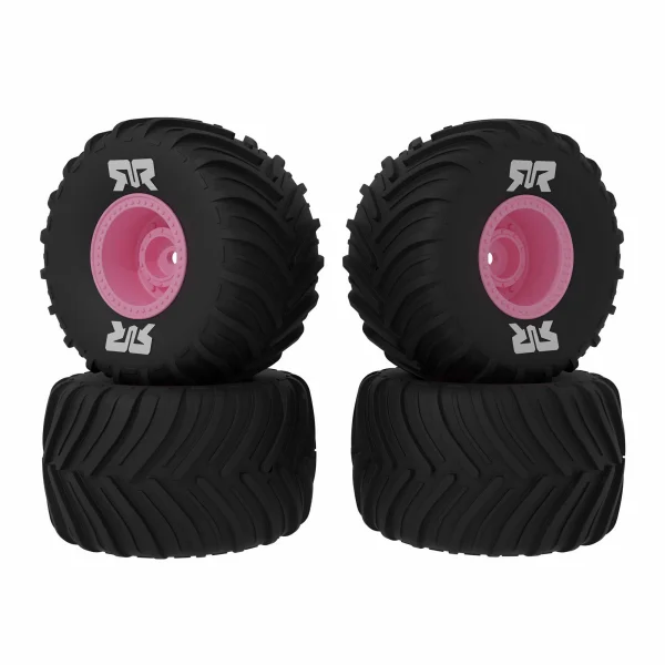 dBoots Chevron MT Tire Set Glued - Pink (2): GROM