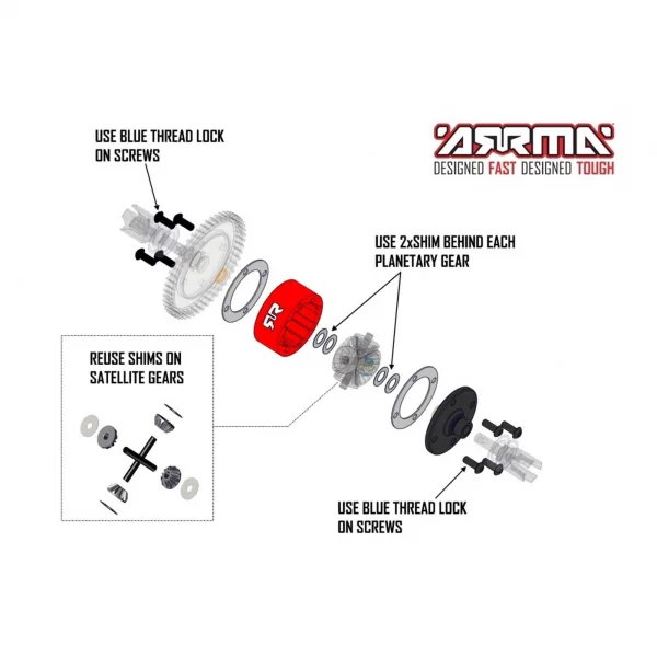 Arrma Metal Diff Case