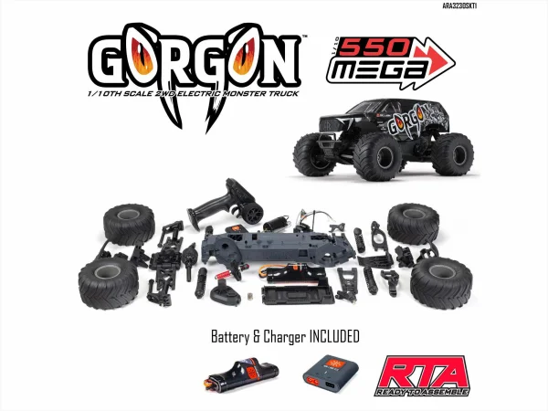 Arrma Gorgon MT Ready To Assemble Kit With Battery + Charger