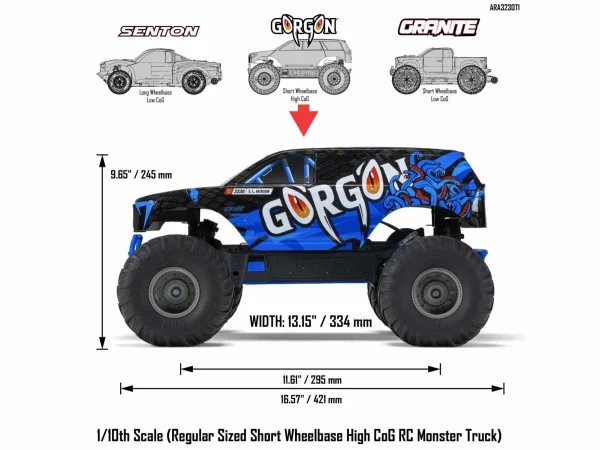 Arrma Gorgon MT - Blue