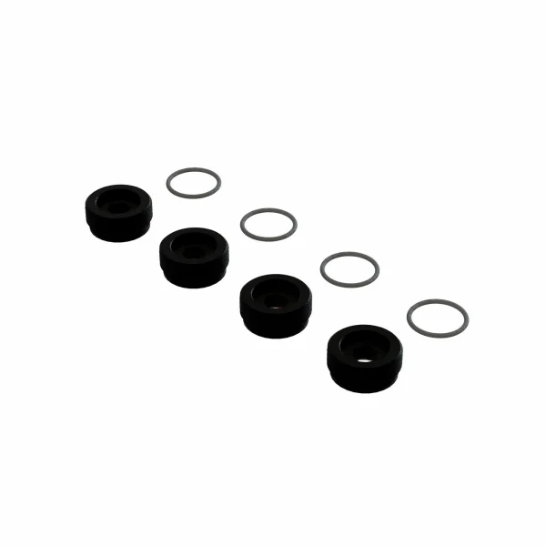 Front Hub Nut Includes O-Rings - Aluminium - Black (4)