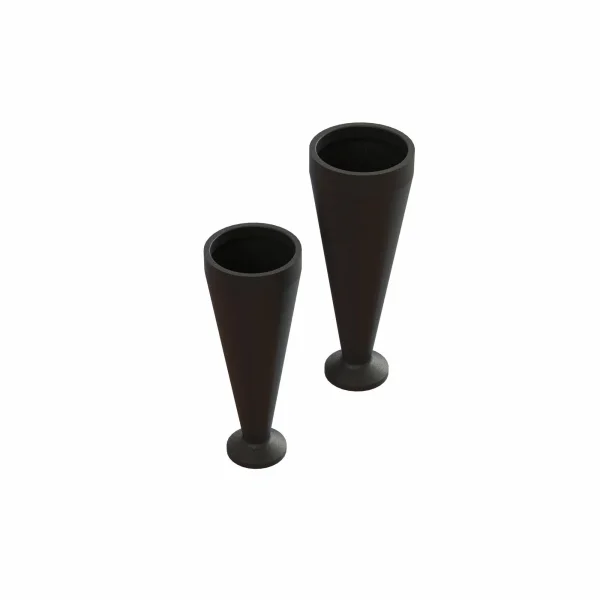 Arrma Black Rubber Shock Boots 40mm (2)