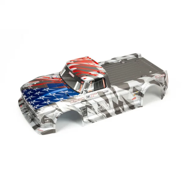 Arrma Infraction 6S BLX Pre Painted Bodyshell - Silver/Red