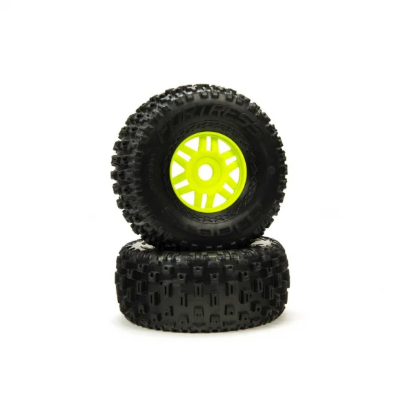 dBoots Fortress Tyre Set Glued Green (Pair) ** CLEARANCE **