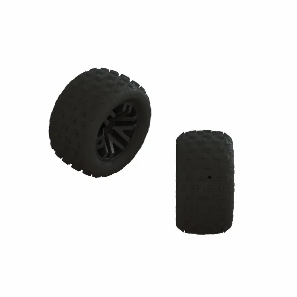 dBoots FORTRESS Tire Set Glued (Black) (2 Pairs)