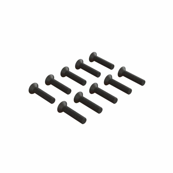 Flat Head Hex Machine Screw - M3x14mm (10)