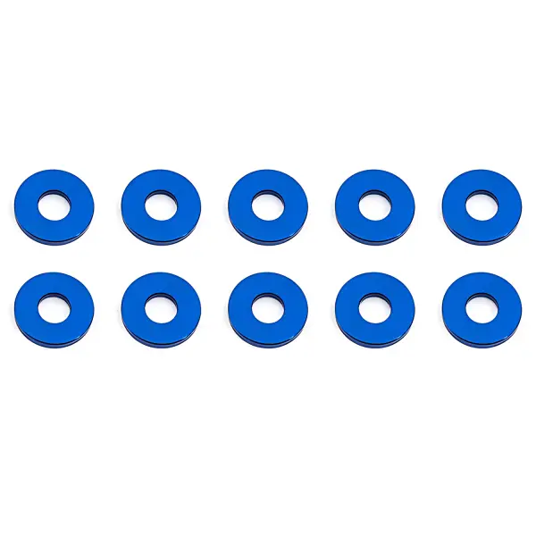 Associated Bulkhead Washers 7.8 X 1.0mm Blue Aluminium (10)