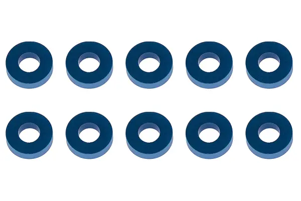 Associated Washers 7.8 X 3.5 X 2.0mm Blue Aluminium (10) — image 2 of 2