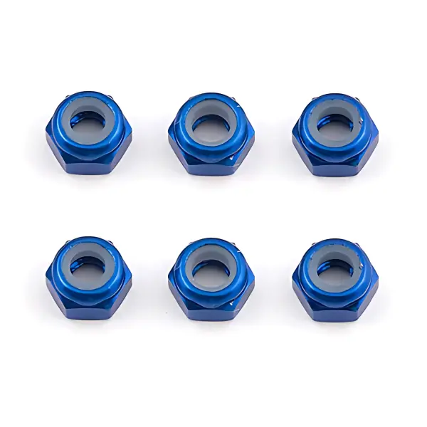 Associated Factory Team M3 Locknuts - Blue Aluminium — image 1 of 2