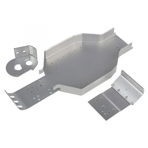Team Associated RC10CC Chassis /Nose Plate/Motor Mount Silver