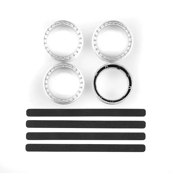Team Associated DC10 FT Adj. Wheel Rim - Silver (4)