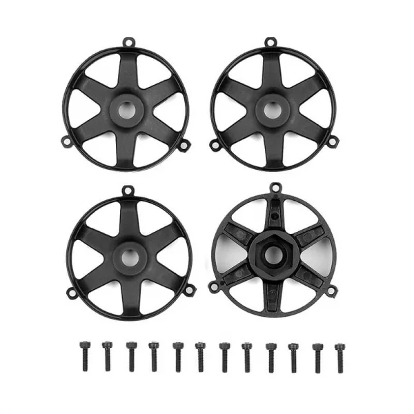 Team Associated DC10 FT Adj. Wheel Face Plate - Black (4) &mdash; image 2 of 2