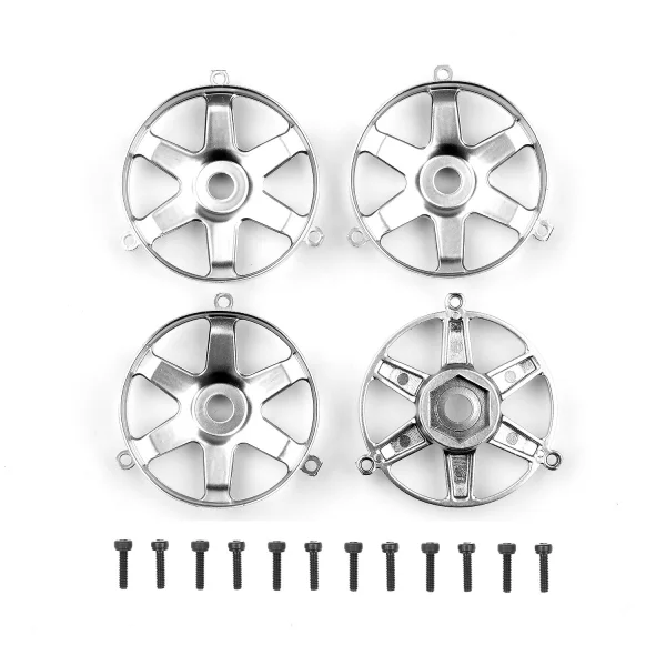 Team Associated DC10 FT Adj. Wheel Face Plate - Silver (4)