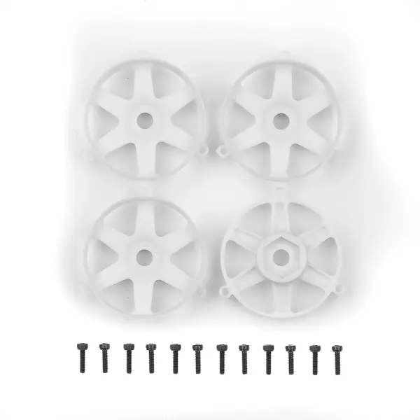 Team Associated DC10 FT Adj. Wheel Face Plate - White (4) — image 1 of 2