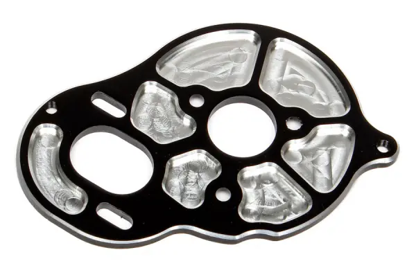 Associated Factory Team Front Motor Plate - Black (3 Gear) — image 4 of 4