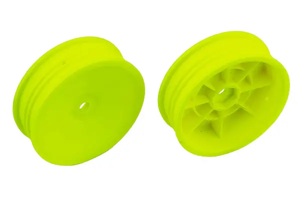 Associated Buggy Wheel 2WD Slim Front 2.2 12mm Hex Yellow &mdash; image 2 of 2