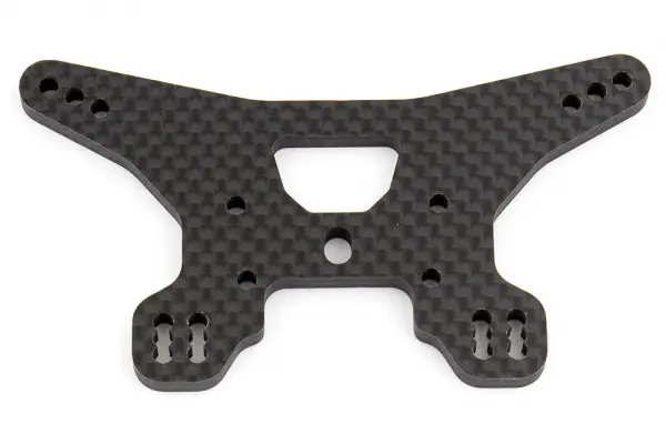 Team Associated B64 Rear Shock Tower - Woven Carbon Fibre &mdash; image 3 of 3