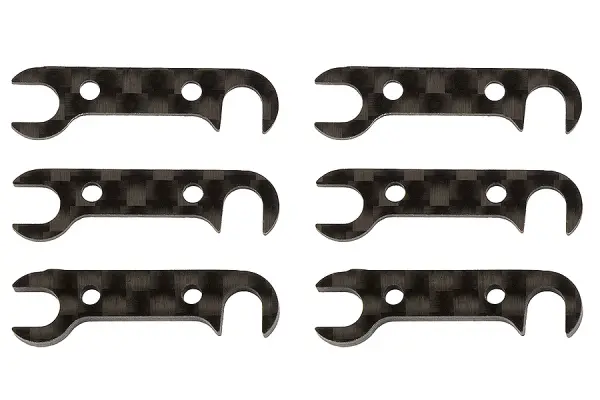 Team Associated B74 Graphite Rear Hub Link Shim Set — image 2 of 2