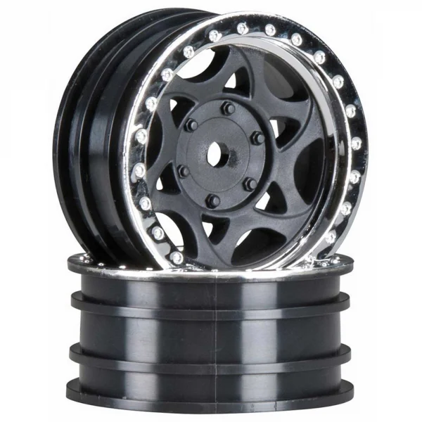 Axial 1.9 Walker Evans Wheels - Chrome/Black (2)