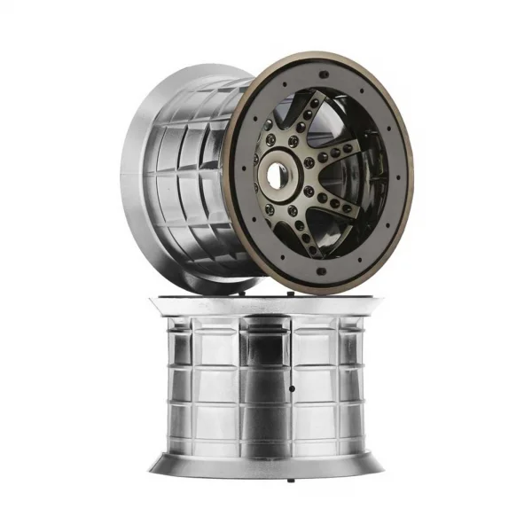 Axial 8 Spoke Beadlock Wheels (Black Chrome)