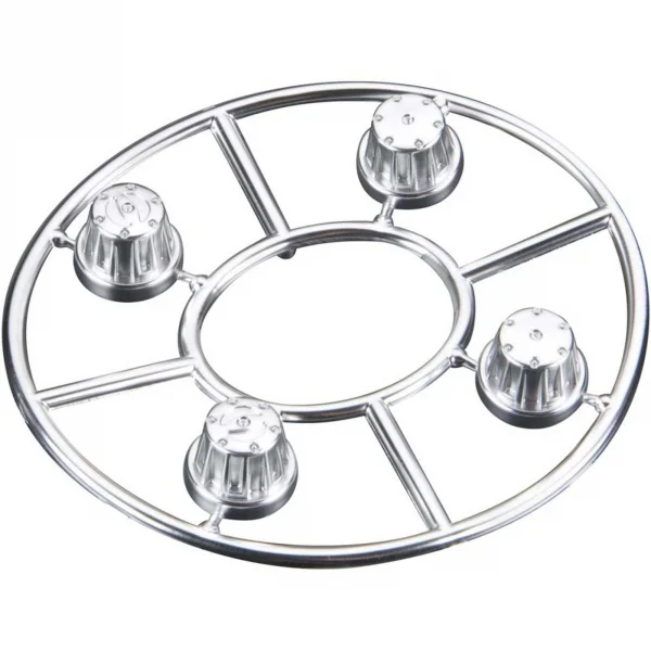 Axial Hub Cover Set - Satin Chrome (4)