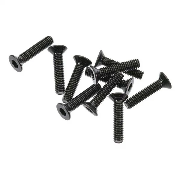 Axial M2.6x12mm Flat Head (Black) (10)