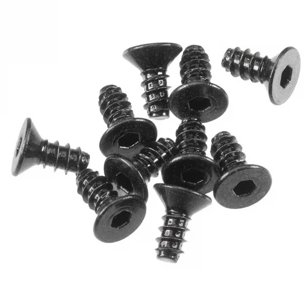 Axial M2.6x6mm Hex Socket Tapping Flat Head (Black) (10) ** CLEARANCE **