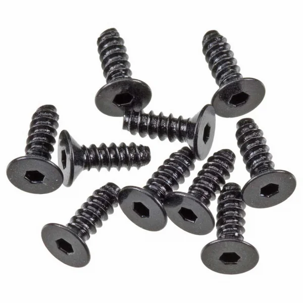 Axial M2.6x8mm Hex Socket Tapping Flat Head (Black) (10) ** CLEARANCE **