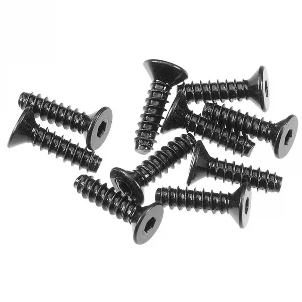 Axial M2.6x10mm Hex Socket Tapping Flat Head (Black) (10)