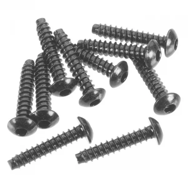 Axial M3x15mm Hex Socket Tapping Button Head (Black) (10)