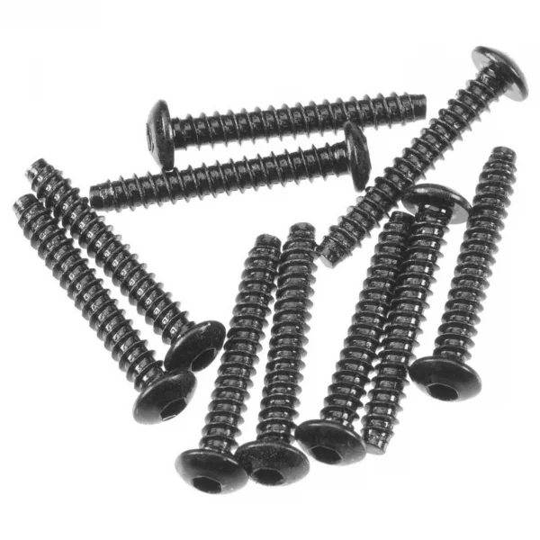 Axial M3x20mm Hex Socket Tapping Button Head (Black) (10)