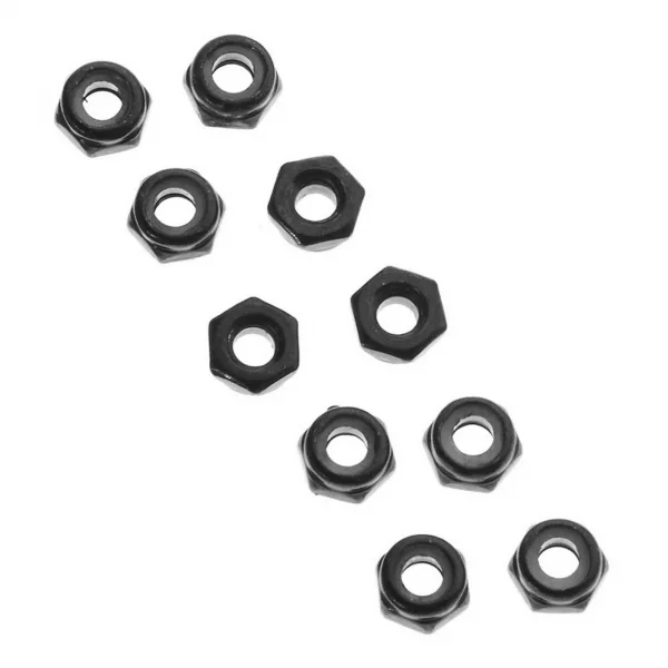 Axial M3 Thin Nylon Locking Hex Nut (Black) (10)