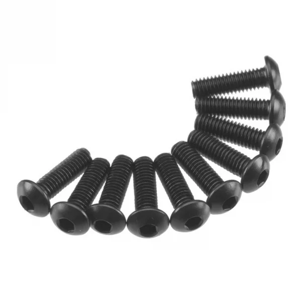 Axial M3x10mm Hex Socket Button Head (Black) (10)