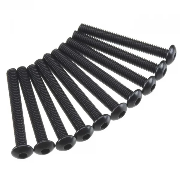 Axial M3x25mm Hex Socket Button Head (Black) (10)