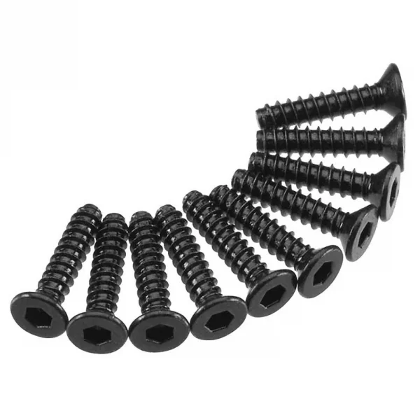 Axial M2.5x12mm Hex Socket Tapping Flat Head (Black) (10)