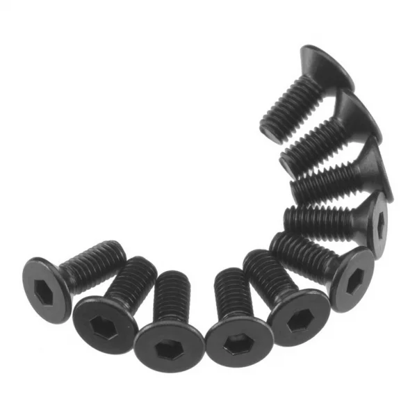 Axial M3x8mm Hex Socket Flat Head (Black) (10)